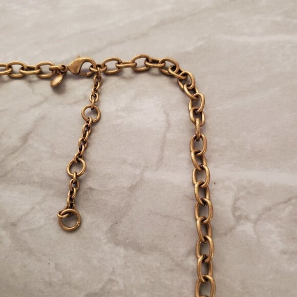 💖 J.Crew Classic Rhinestones Crystal Cluster Antique Statement Necklace 💖 - Picture 4 of 14